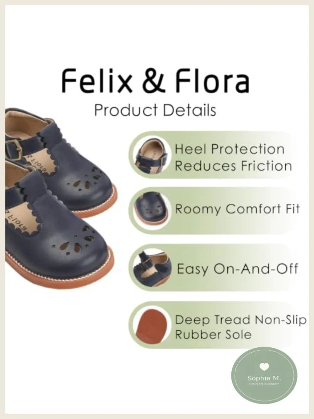 Toddler Girls Mary Jane Dress Shoes Ballet Flats Non-Slip Hook Loop Closure